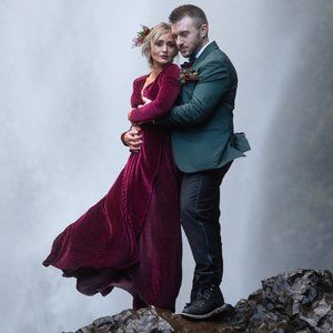 Baltic Born Jada Mulberry Velvet Wrap Dress